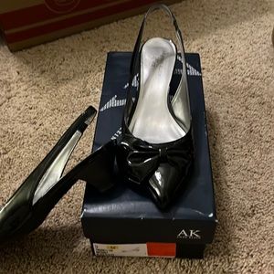 Black Patent Kitten Heel